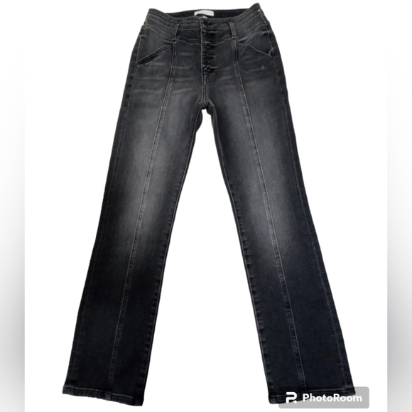 Jonathan Simkhai Vintage Noir Button Fly Skinny Leg Jean Size 27 - Picture 1 of 9